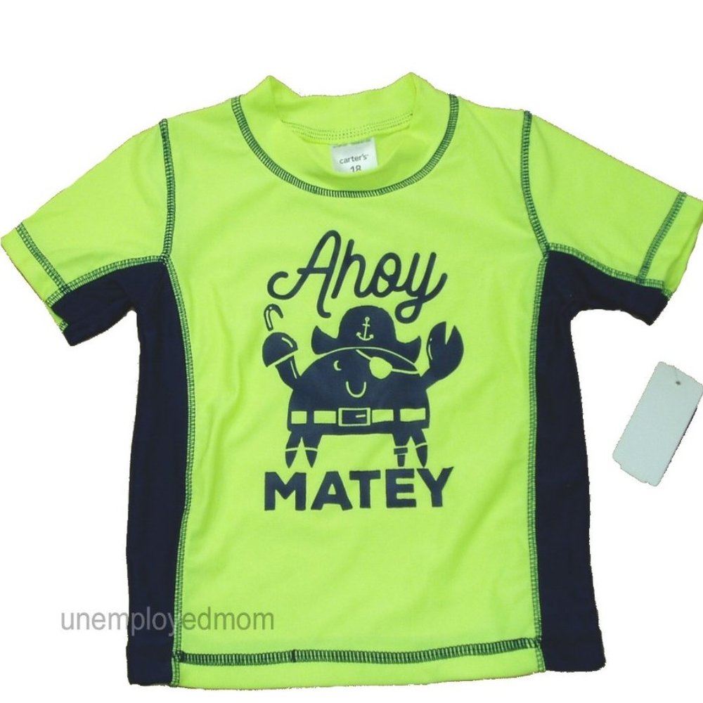 Carters Boys Ahoy Matey Rash Guard Top
